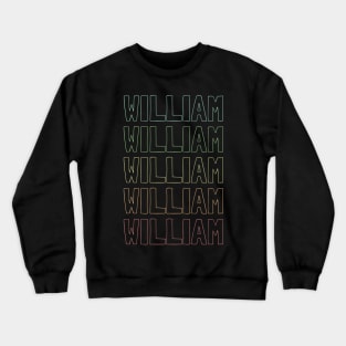 William Name Pattern Crewneck Sweatshirt